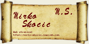 Mirko Skočić vizit kartica